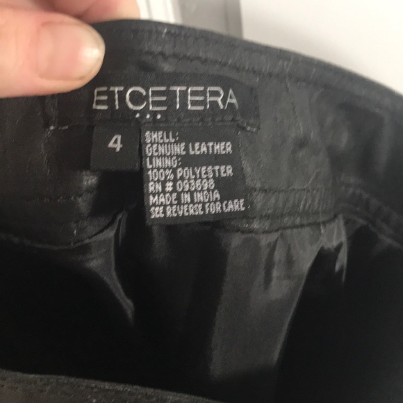 Etcetera leather skirt - Picture 2 of 3